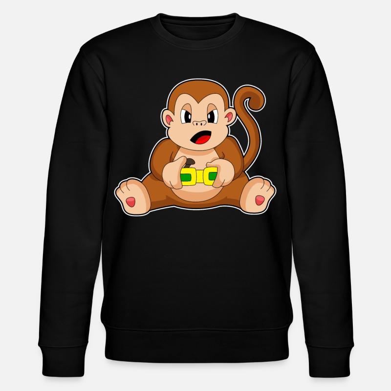 Affe Gamer Controller - Stanley/Stella Unisex Bio-Sweatshirt CHANGER - Schwarz