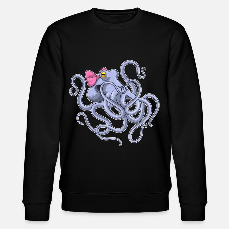 Krake Schleife - Stanley/Stella Unisex Bio-Sweatshirt CHANGER  - Schwarz