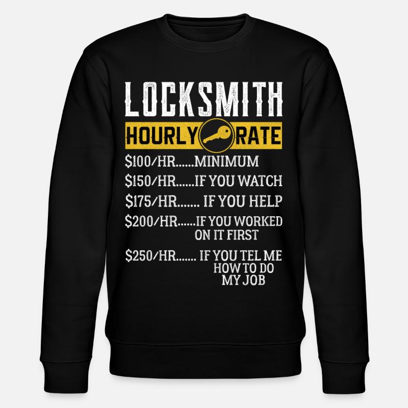 Locksmith Hourly rates Locksmith - Stanley/Stella CHANGER Unisex Organic Sweatshirt - black