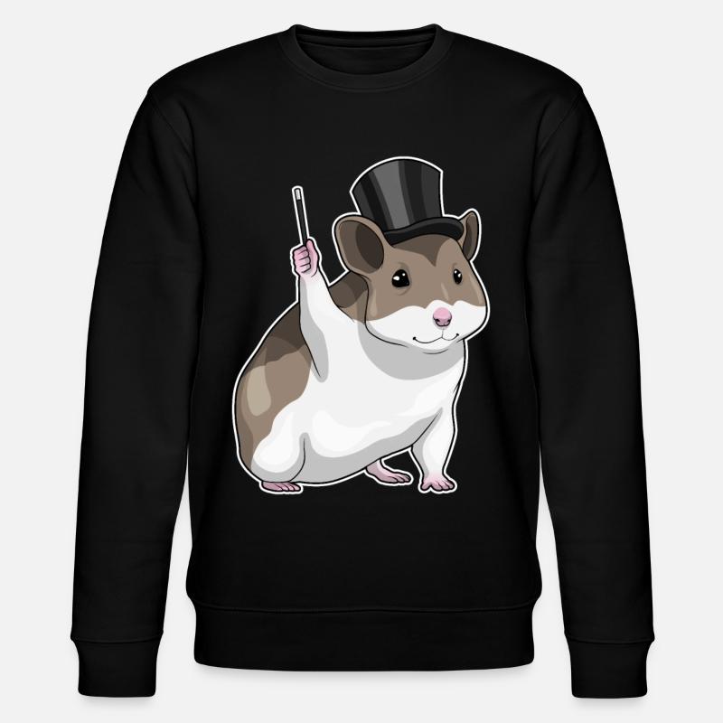 Hamster Wizard Wand - Stanley/Stella CHANGER Unisex Organic Sweatshirt - black