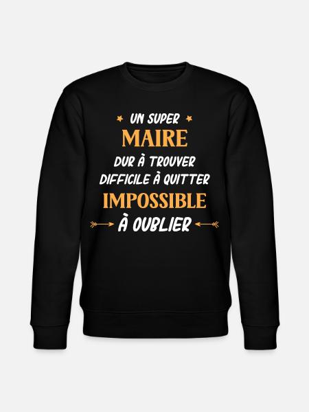 Super Maire - Sweat bio CHANGER Stanley/Stella Unisexe - noir