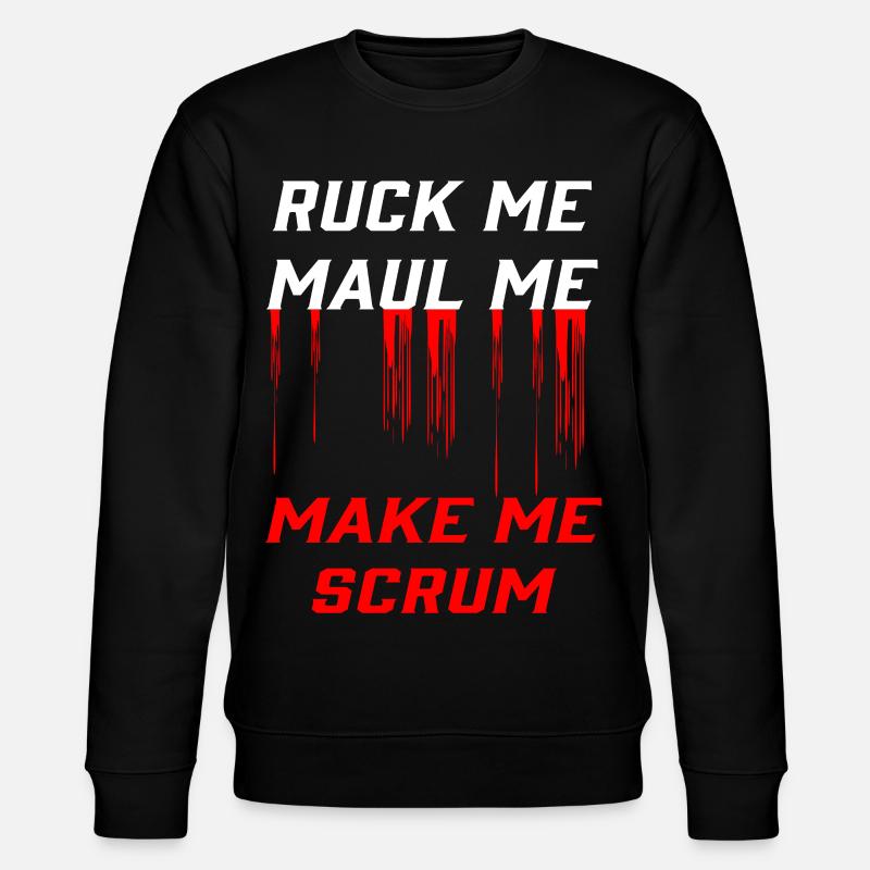 Rugby-Leidenschaft: Ruck, Maul, Scrum - Stanley/Stella Unisex Bio-Sweatshirt CHANGER  - Schwarz