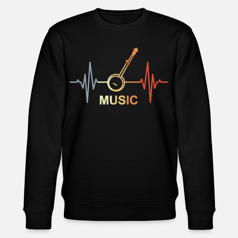Musik Herzklopfen - Stanley/Stella Unisex Bio-Sweatshirt CHANGER - Schwarz
