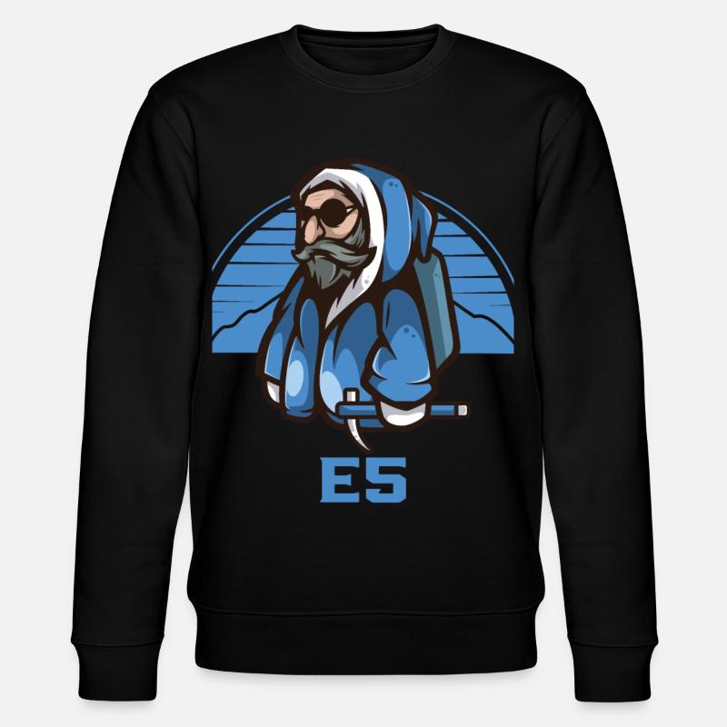 Alpenüberquerung E5 Alpenüberquerer - Stanley/Stella Unisex Bio-Sweatshirt CHANGER  - Schwarz