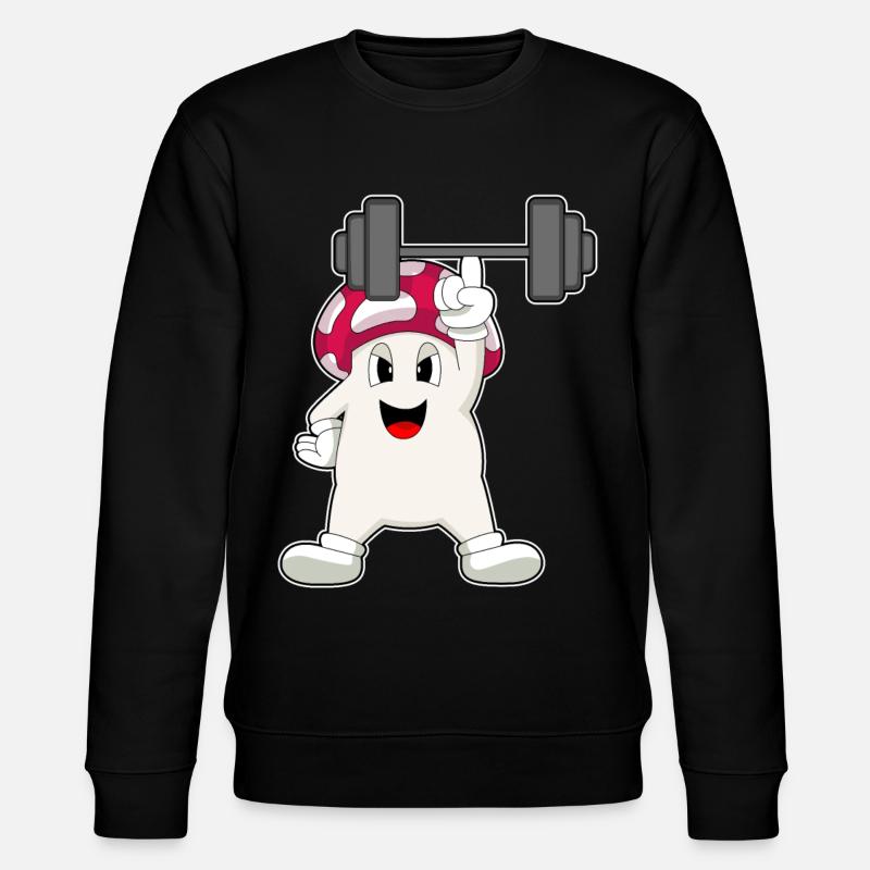 Champignon Bodybuilding Haltère - Sweat bio CHANGER Stanley/Stella Unisexe - noir