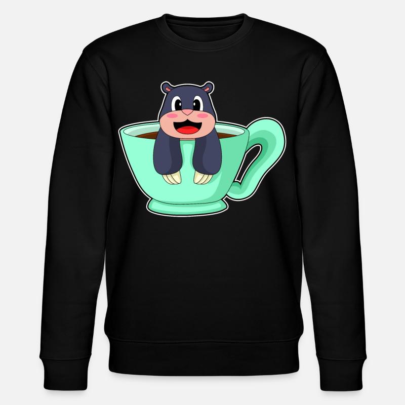 Maulwurf Kaffee - Stanley/Stella Unisex Bio-Sweatshirt CHANGER  - Schwarz