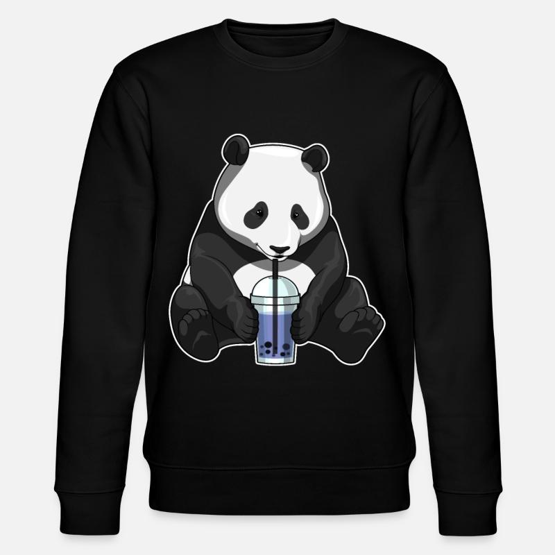Panda Bubble Tea - Stanley/Stella Unisex Bio-Sweatshirt CHANGER  - Schwarz