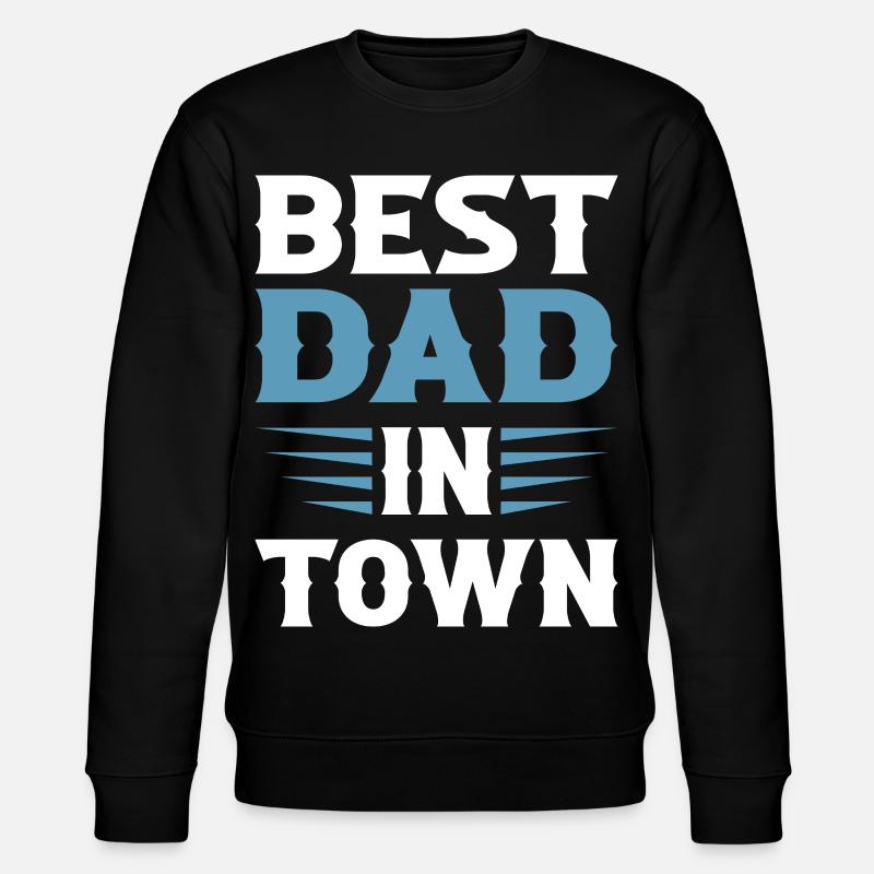 Best Dad in Town - Stanley/Stella Unisex Bio-Sweatshirt CHANGER  - Schwarz