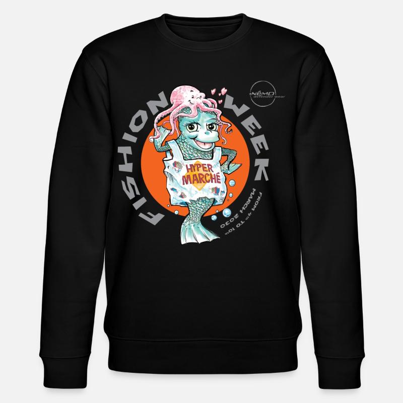 Fishion Week von . Nemo - Stanley/Stella Unisex Bio-Sweatshirt CHANGER  - Schwarz