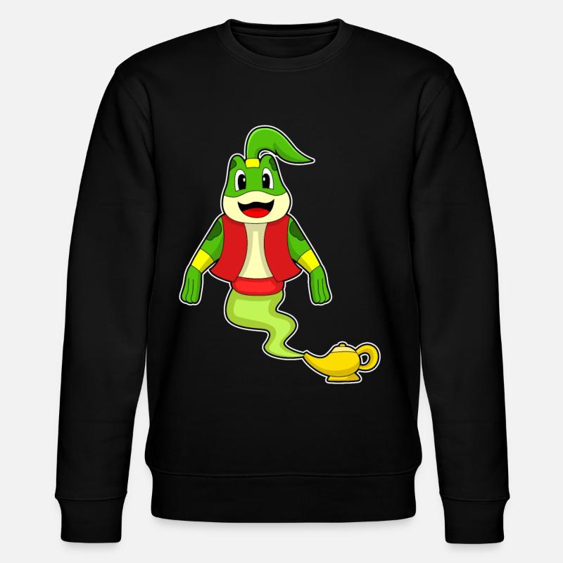 Frosch Flaschengeist - Stanley/Stella Unisex Bio-Sweatshirt CHANGER  - Schwarz