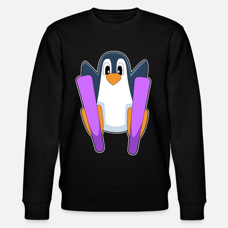 Penguin Skier Ski - Sweat bio CHANGER Stanley/Stella Unisexe - noir