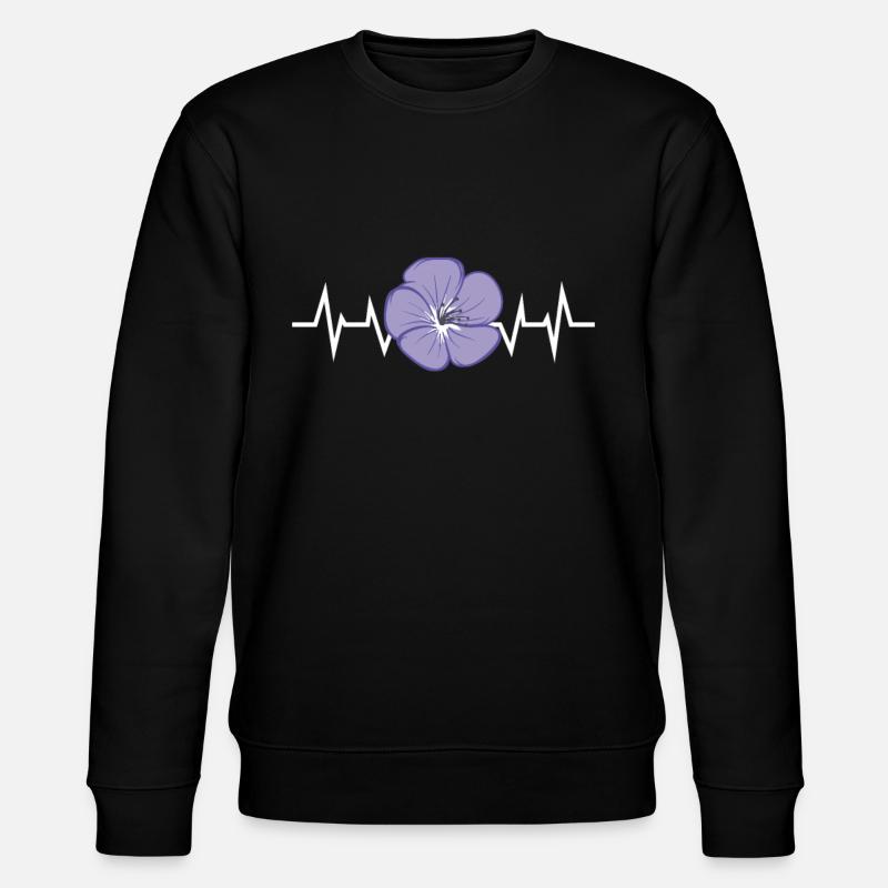 Lila Blumen Blütenblatt - Stanley/Stella Unisex Bio-Sweatshirt CHANGER  - Schwarz