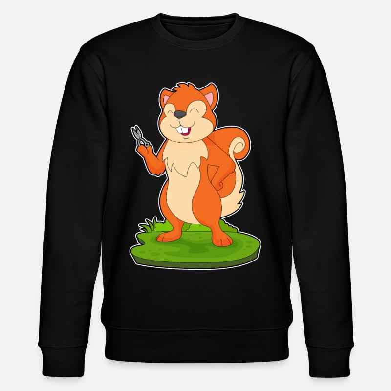 Écureuil Coiffeur Ciseaux - Sweat bio CHANGER Stanley/Stella Unisexe - noir