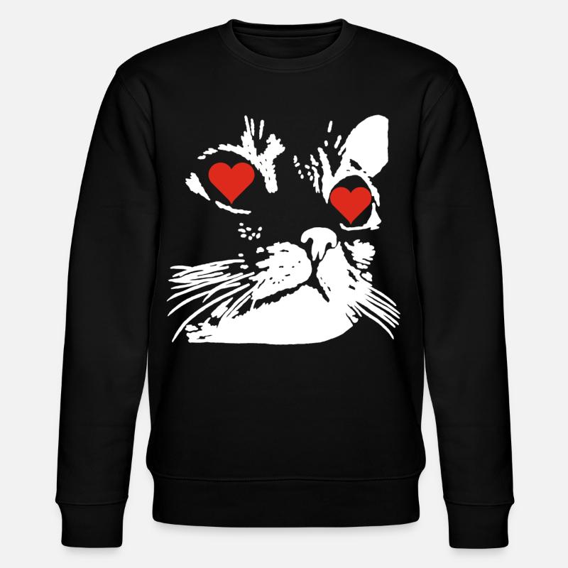 Un amour de chat blanc - Sweat bio CHANGER Stanley/Stella Unisexe - noir