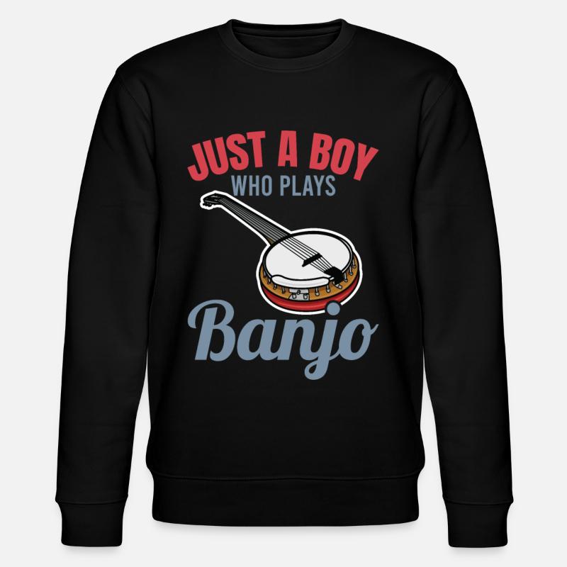 Banjo Junge - Stanley/Stella Unisex Bio-Sweatshirt CHANGER  - Schwarz