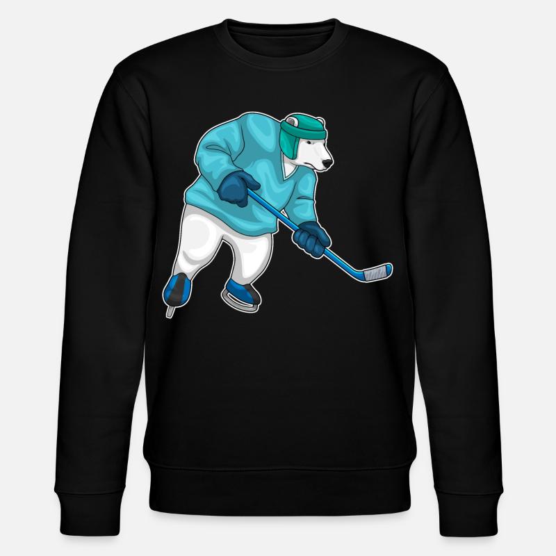 Eisbär Eishockey Eishockeyschläger - Stanley/Stella Unisex Bio-Sweatshirt CHANGER  - Schwarz