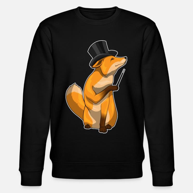Fox Wizard Wand - Stanley/Stella CHANGER Unisex Organic Sweatshirt - black