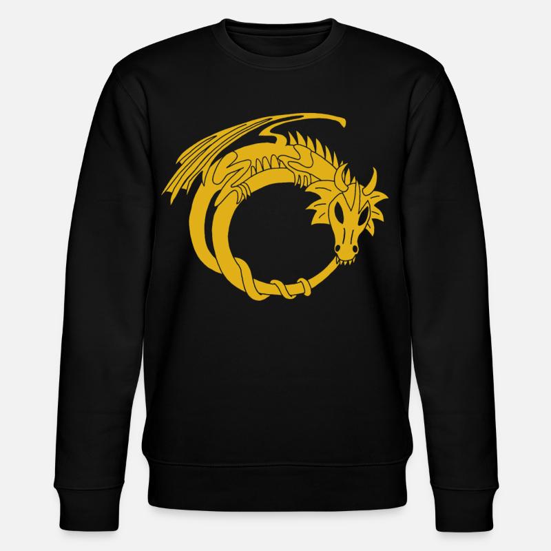 Der goldene Drachenring - Stanley/Stella Unisex Bio-Sweatshirt CHANGER  - Schwarz