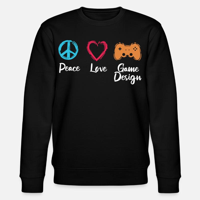 Peace Love Game Design - Sweat bio CHANGER Stanley/Stella Unisexe - noir