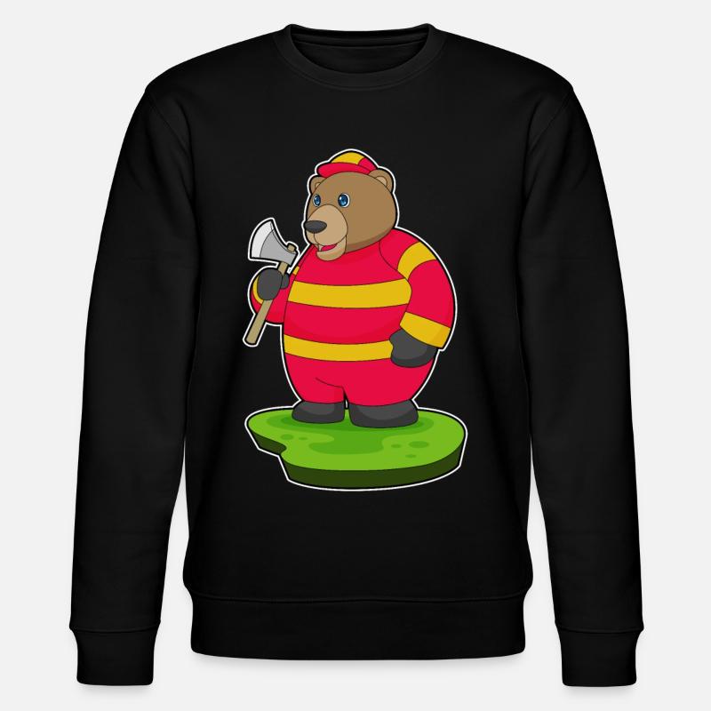 Hache de pompier ours - Sweat bio CHANGER Stanley/Stella Unisexe - noir