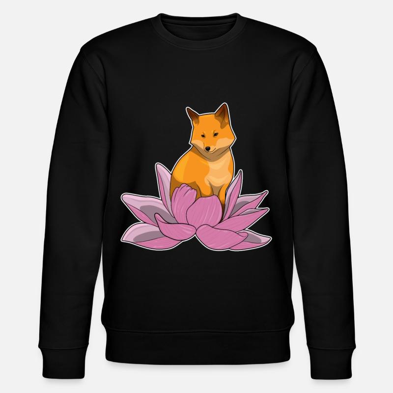 Fuchs Lotusblume - Stanley/Stella Unisex Bio-Sweatshirt CHANGER  - Schwarz
