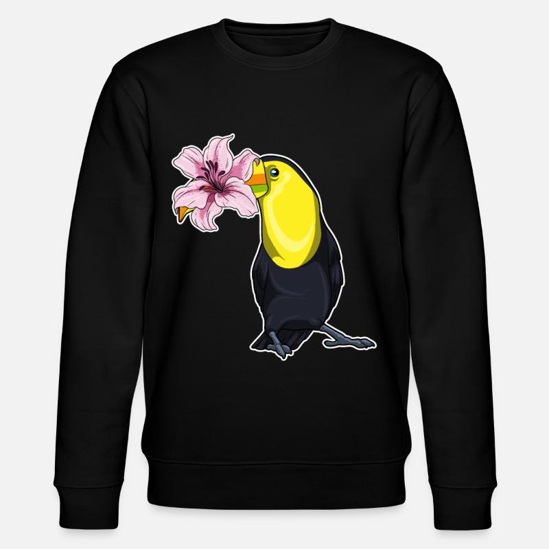 Toucan Fleurs de lys - Sweat bio CHANGER Stanley/Stella Unisexe - noir