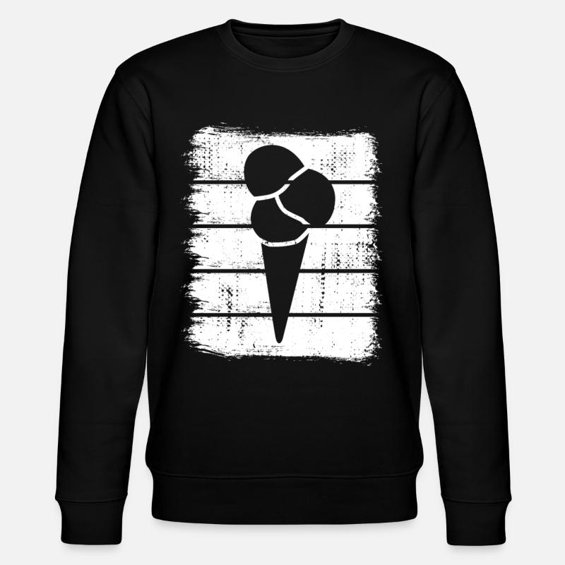 Eis in der Waffel - Stanley/Stella Unisex Bio-Sweatshirt CHANGER  - Schwarz