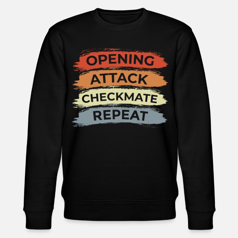Schach Spruch - Stanley/Stella Unisex Bio-Sweatshirt CHANGER  - Schwarz