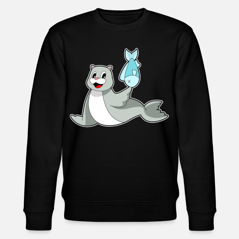 Poisson phoque - Sweat bio CHANGER Stanley/Stella Unisexe - noir
