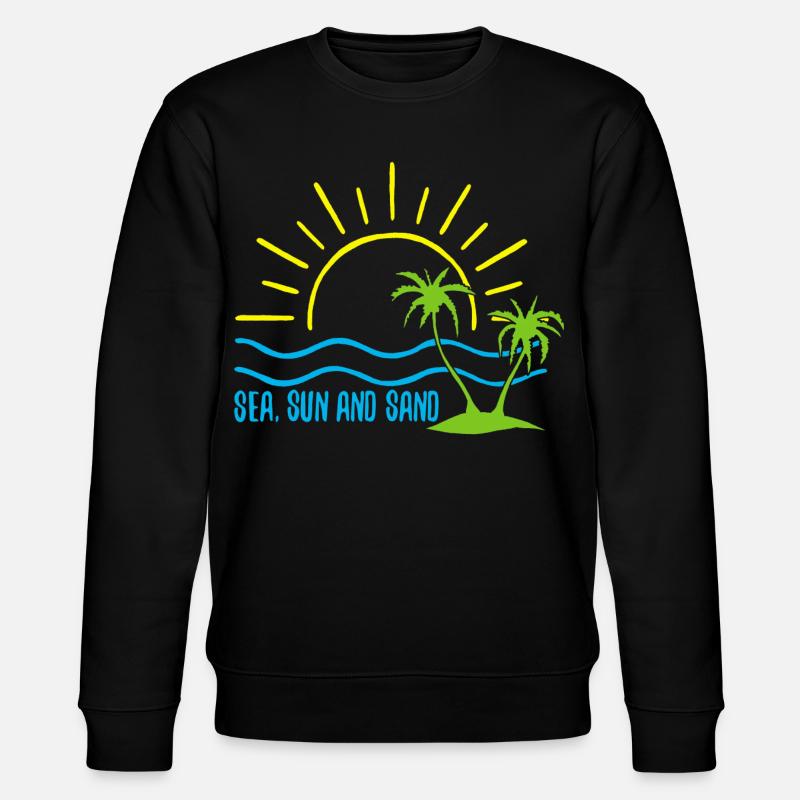 Meer, Sonne und Sand - Stanley/Stella Unisex Bio-Sweatshirt CHANGER  - Schwarz