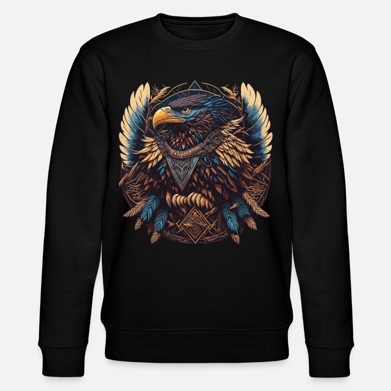 Attrape-rêves d’aigle - Sweat bio CHANGER Stanley/Stella Unisexe - noir