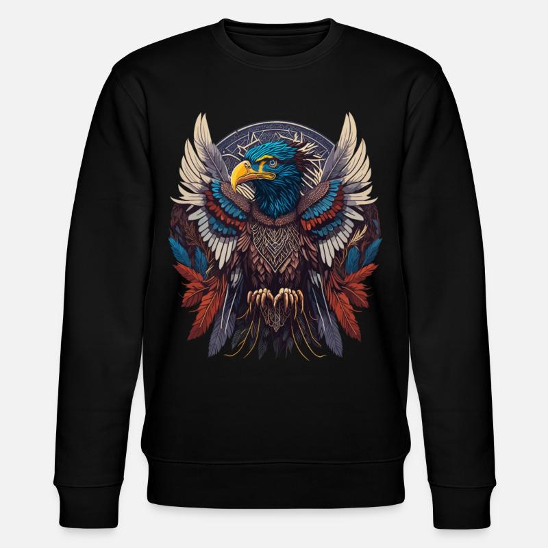 Native Dream Catcher - Stanley/Stella CHANGER Unisex Organic Sweatshirt - black