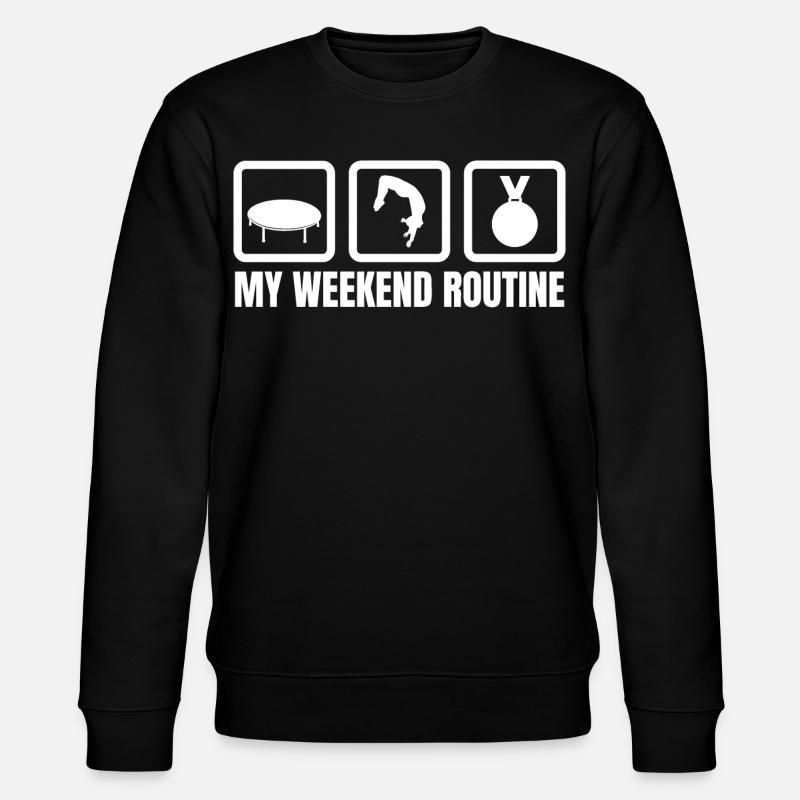 Routine du week-end trampoline - Sweat bio CHANGER Stanley/Stella Unisexe - noir