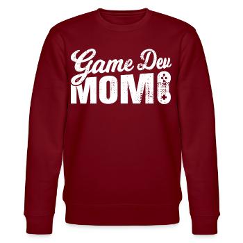 Game Dev Mom - Stanley/Stella CHANGER Unisex Organic Sweatshirt - burgundy - Front - Nik (191cm) & Marisol (170cm)