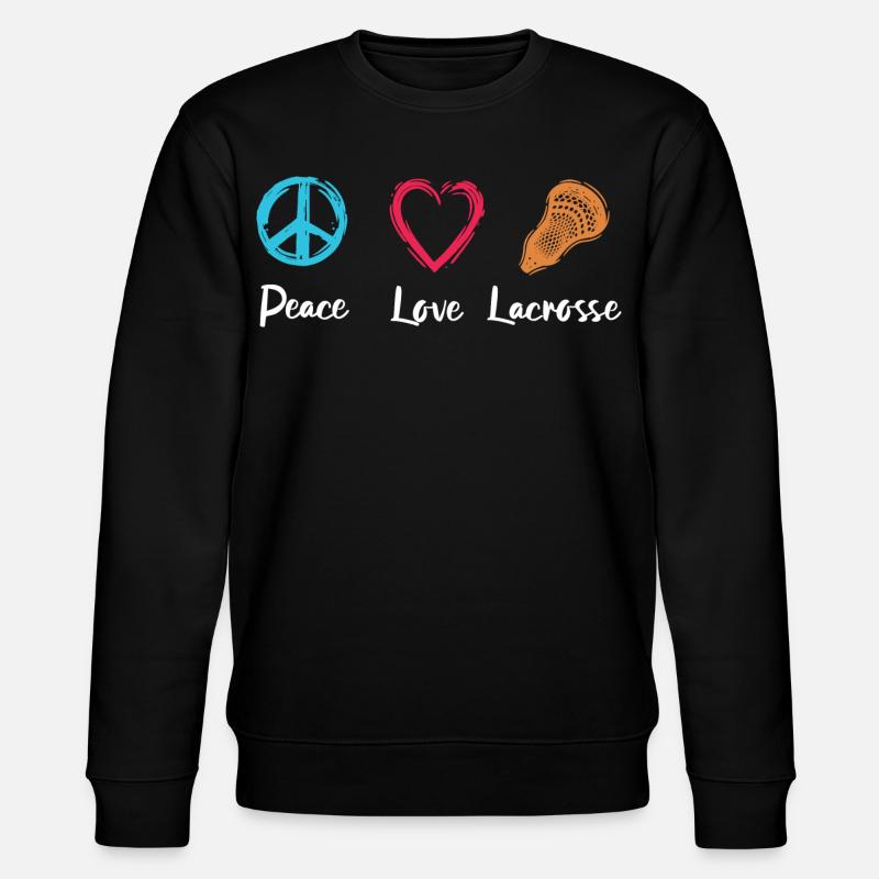 Peace Love Lacrosse - Sweat bio CHANGER Stanley/Stella Unisexe - noir