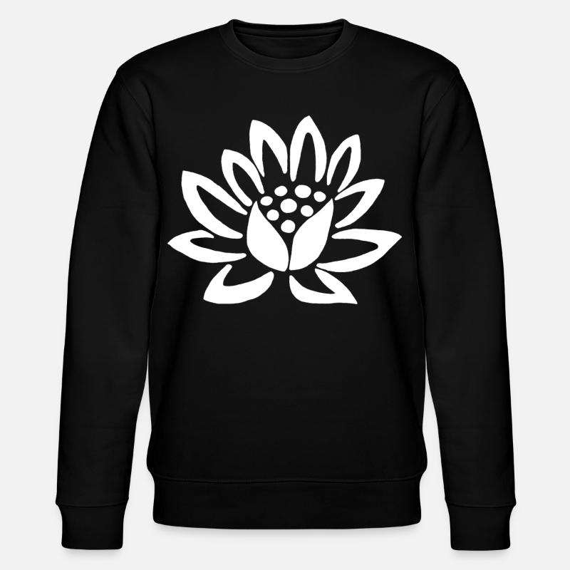Lotus blanc et la nature - Sweat bio CHANGER Stanley/Stella Unisexe - noir