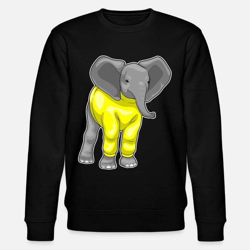 Elefant Winter Pullover - Stanley/Stella Unisex Bio-Sweatshirt CHANGER - Schwarz