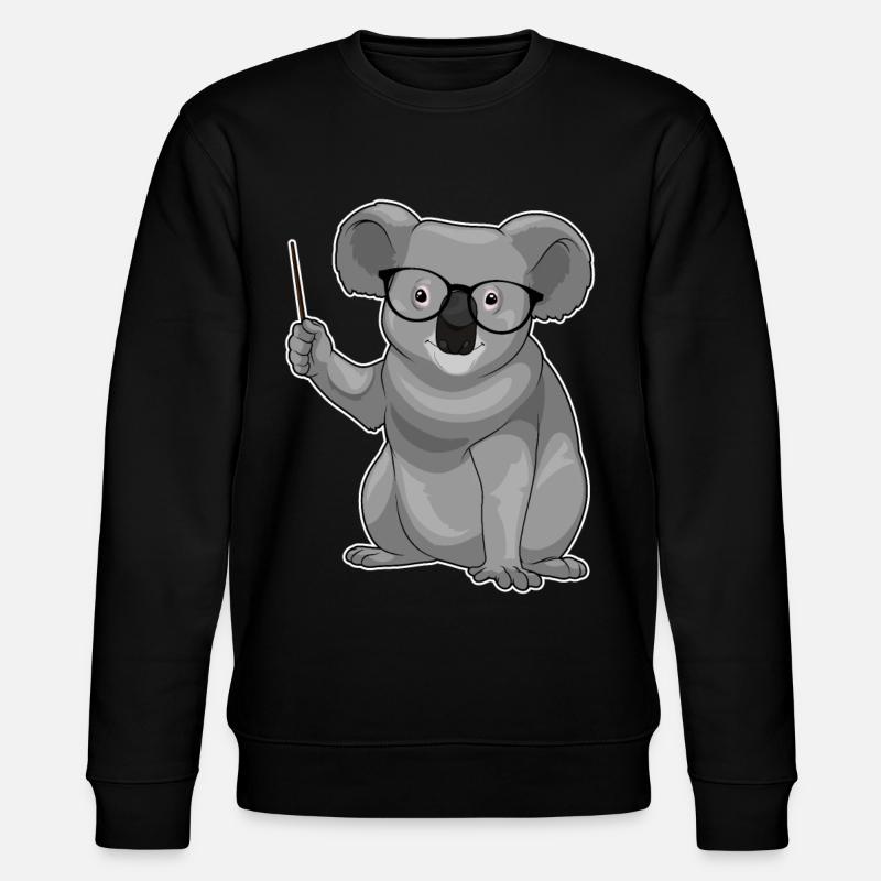 Koala Lehrer Pointer - Stanley/Stella Unisex Bio-Sweatshirt CHANGER  - Schwarz