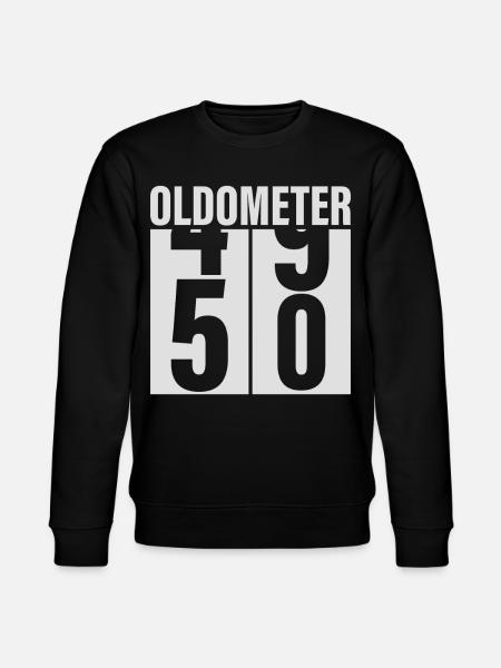 50th birthday Oldometer - Stanley/Stella CHANGER Unisex Organic Sweatshirt - black