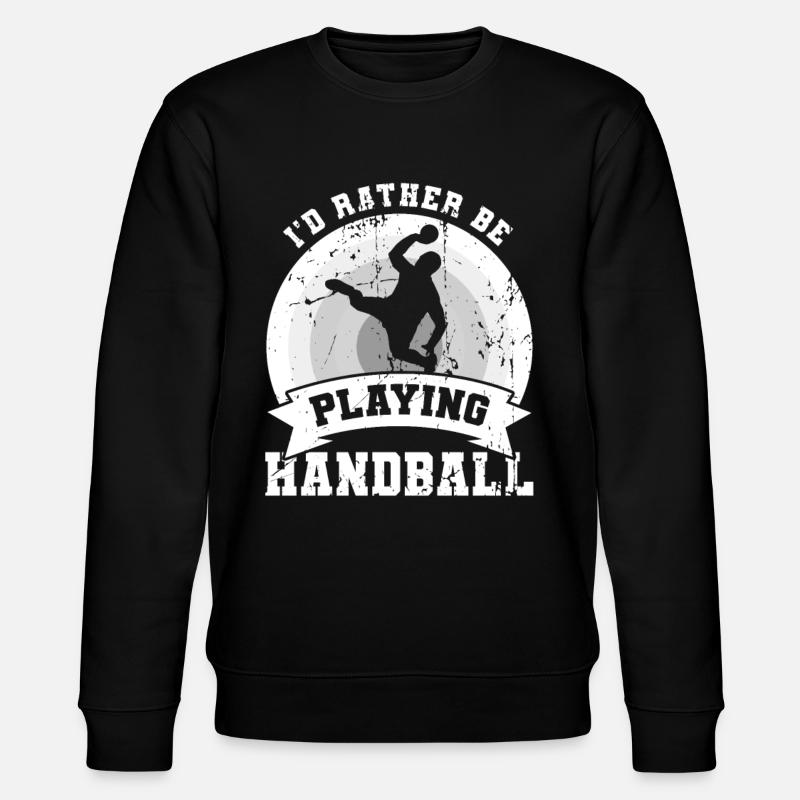 Je préfère jouer au handball - Sweat bio CHANGER Stanley/Stella Unisexe - noir