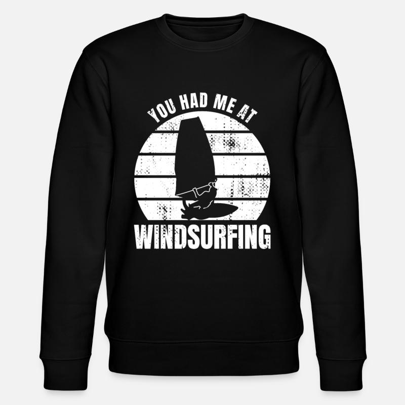 Lustiger Windsurfer Spruch - Stanley/Stella Unisex Bio-Sweatshirt CHANGER - Schwarz