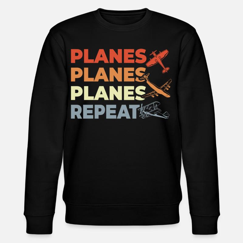 Flugzeugliebhaber - Stanley/Stella Unisex Bio-Sweatshirt CHANGER  - Schwarz