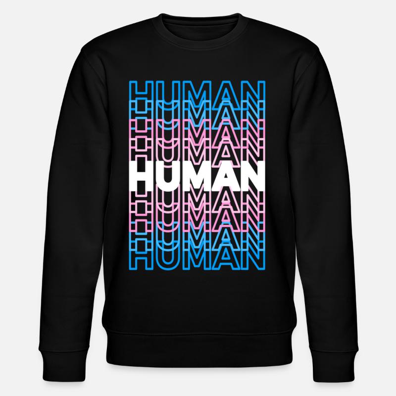 Human Transgender - Stanley/Stella Unisex Bio-Sweatshirt CHANGER  - Schwarz