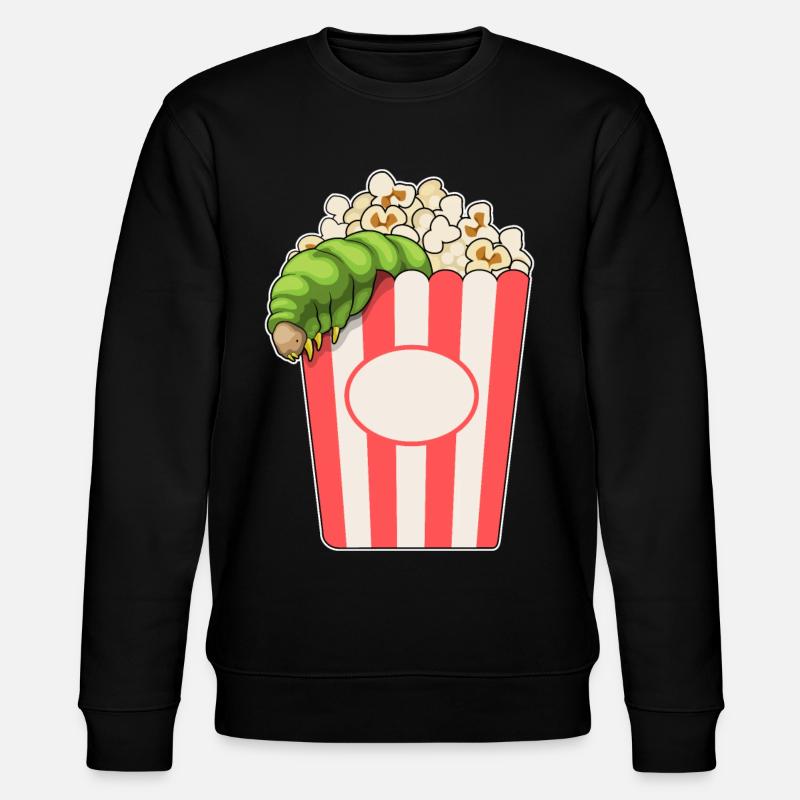 Raupe Popcorn - Stanley/Stella Unisex Bio-Sweatshirt CHANGER - Schwarz