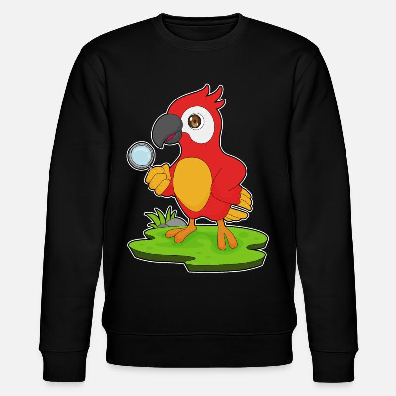 Perroquet Détective Loupe - Sweat bio CHANGER Stanley/Stella Unisexe - noir