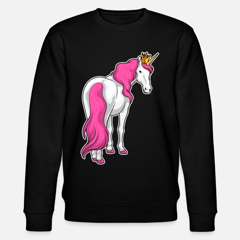 Einhorn Krone - Stanley/Stella Unisex Bio-Sweatshirt CHANGER - Schwarz