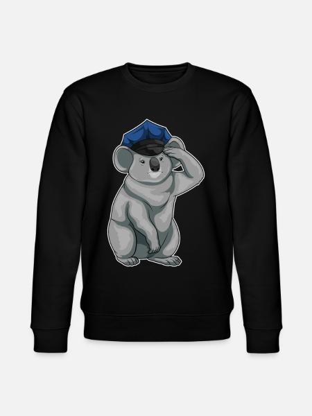 Koala Policeman Police Cap Police - Stanley/Stella CHANGER Unisex Organic Sweatshirt - black