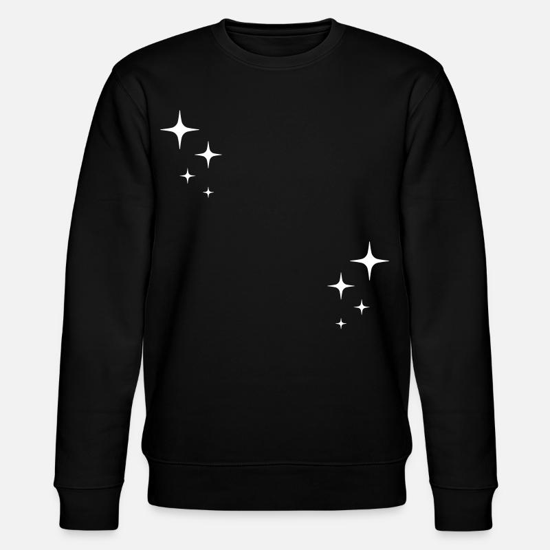 Funkeln Glitzer Sterne - Stanley/Stella Unisex Bio-Sweatshirt CHANGER  - Schwarz