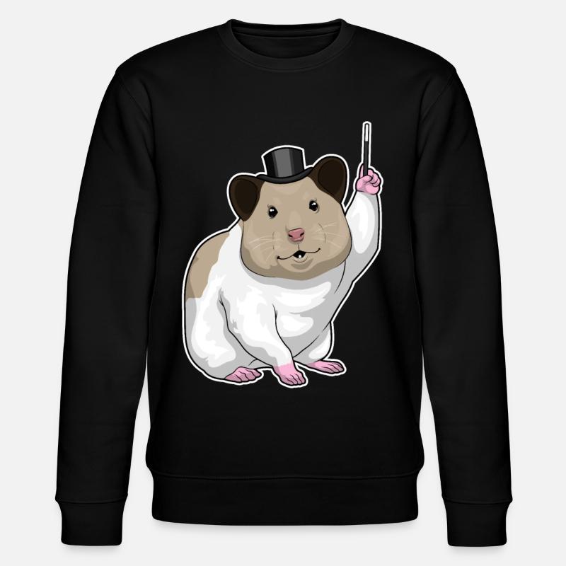 Hamster Zauberer Zauberstab - Stanley/Stella Unisex Bio-Sweatshirt CHANGER  - Schwarz