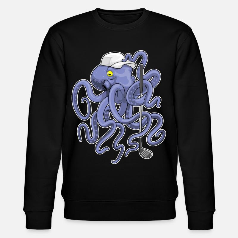 Krake Golf Golfschläger - Stanley/Stella Unisex Bio-Sweatshirt CHANGER  - Schwarz